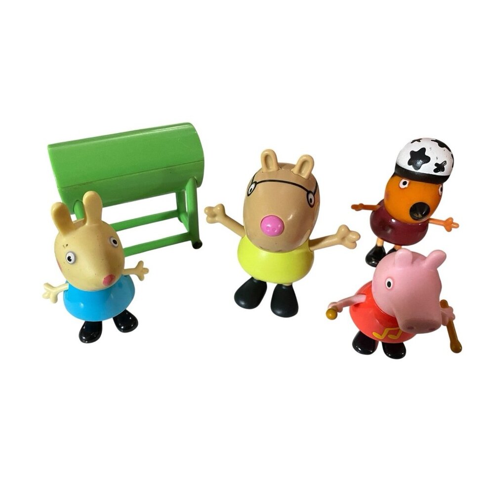 Lot Peppa Pig Figures Friends Pedro Pony Rebecca Rabbit Freddy Fox & Grill Part